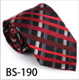 Silk/Polyester Woven Check Tie (BS-190)