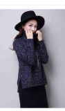 Young Ladies High Neck Thick Raglan Sleeve Loose Knit Sweater