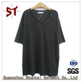 Customed Simple Short-Sleeved Ladies T-Shirt with Logo