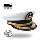 Customized Military Commodore Peaked Cap with Chic Gold Embroidery