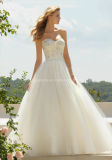 Sweetheart Embroidary Beaded Bridal Gown Lace Wedding Dress