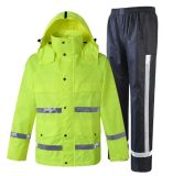 100% Polyester Raincoat Police Raincoat Luminous Waterproof