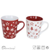 12oz Hot Selling Ceramic Mug for Christmas V Shape