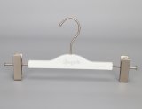 Superior Quality Luxury White Gold Plastic Garment Hanger for Trousers