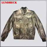 Fashion PU Jacket for Men Outwear Coat