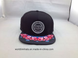 Various Styles Leather Digital Flat Brim Woven Patch Sanpback Cap