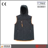 Polyester Padded Branded Vest Ripstop Winter Mens Hooded Waistcoat