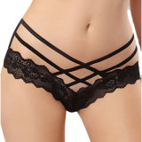 Sexy Women Stretch Lace Double Strap Crisscross Panty