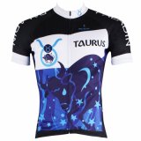 Running Bull Patterned Men's Short Sleeve Breathable Cycling Jerseys