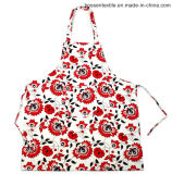 Custom Made Floral Flowers Pattern Printed 2 Pockets Cotton Twill Kitchen Cooking Bib Apron