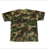 Camo Round Neck Short Sleeve T-Shirt (1130E)