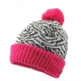 POM POM Beanie Hat Jacquard Knitted Hat