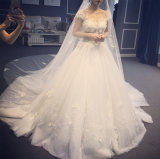 2017 Elegant Princess Bateau Bow Waist Wedding Dress (Dream-100063)