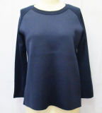 Simple Style Pure Color Round Neck Pullover Women Knitwear