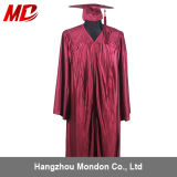 Wholesale High School Graduation Cap and Gown Shiny Maroon