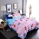 2017 Latest Design Disperse Print Microfiber Bed Sheet Set