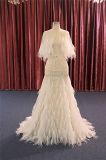 Fashion Beades Feather Mermaid Bridal Gown Wedding Dresses (T0150U)