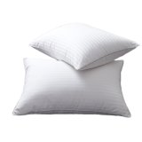 Three Chambers Construction White Goose Down Feather Pillow