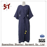 Custom Fashion Stripes Elegant Ladies Long Dress