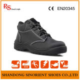 Black Leather Security Safety Shoes