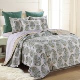 Cotton Rotary Print Quilt in Blue&Green (DO6056)