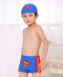 Boy's Polyester Swim Boxer and Cap