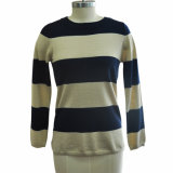 Wholesale Simple Striped Knitted Sweater for Ladies