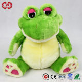 Sitting Frog Quality Green Plush Embroidery Eyes Cute Soft Toy