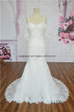 Middle Sleeve Spaghetti Strap Latest Lace Wedding Dress