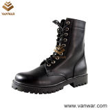 Full Black Leather Military Combat Boots of Black (WCB041)