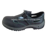Sandal Type Split Embossed Leather Safety Shoes (HQ01008)