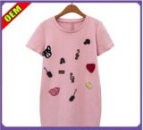 Fashion Sexy Cotton Printed T-Shirt for Women (W286)