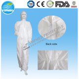 Disposable White PP Nonwoven Coverall/Workwear/Worksuit/Protective Clothing