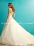 Custom Made Stunning Beading Sweetheart Strapless Wedding Dress (Dream-100021)
