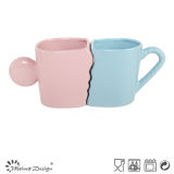 Two Romantic Colors for Couple Mug with Cute Handle