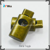 Plating Metal Spring Toggle Cord Stopper for Windbreaker