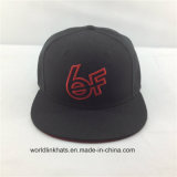 Custom Cotton 6 Panel 3D Embroidery Short Brim Popular Snapback Cap