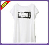 Fashion Sexy Cotton/Polyester Printed T-Shirt for Women (W303)