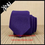 Handmade Men Fashion 100% Silk Woven Tie Skinny Purple