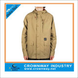 Mens Long Parka Jacket with Embroidery Logo