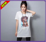 Fashion Sexy Cotton Printed T-Shirt for Women (W278)