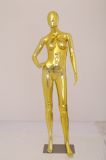 Female Chrome Gold Display Plastic Mannequin Model Doll