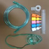 PVC Disposable Adjustable Venturi Oxygen Mask with 5 Diluters