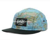 Popular Global Map Pattern Camper Hat 5 Panels Hat