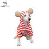 Cute Red Strips Pet Dog Hoodie Dog Shirt