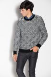 Winter Round Neck Patterned Knitting Men Sweater