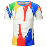 Custom Round Neck T Shirt Men 100% Cotton Printing