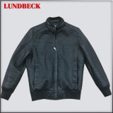 Black Outerwear PU Jacket for Men in Good Quality