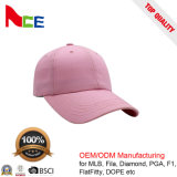 High Quality Unstructured Baseball 100% Cotton Polyester Pink Color Dad Hats