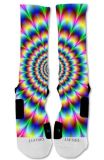 Bright Rainbow Color Elite Sock Running Sock